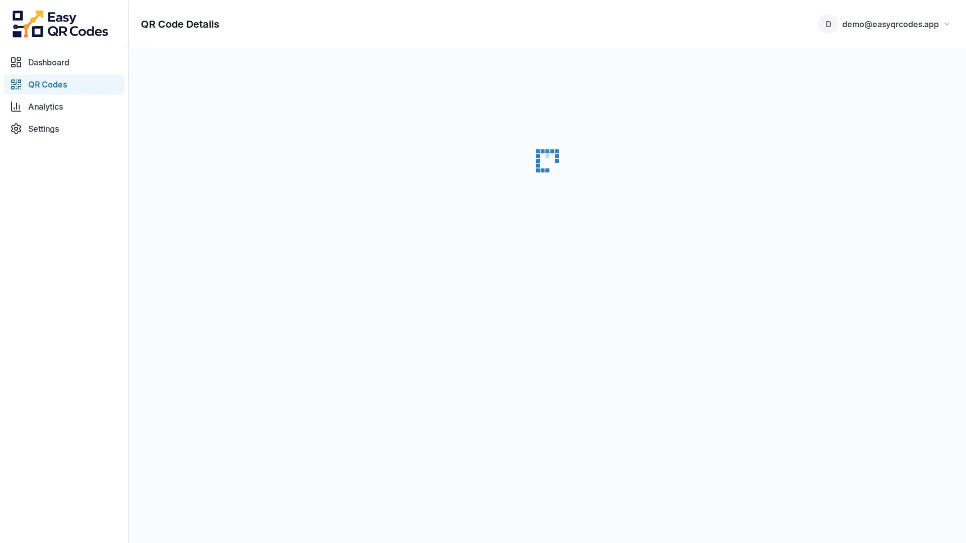 Dynamic QR Codes — Dashboard screenshot